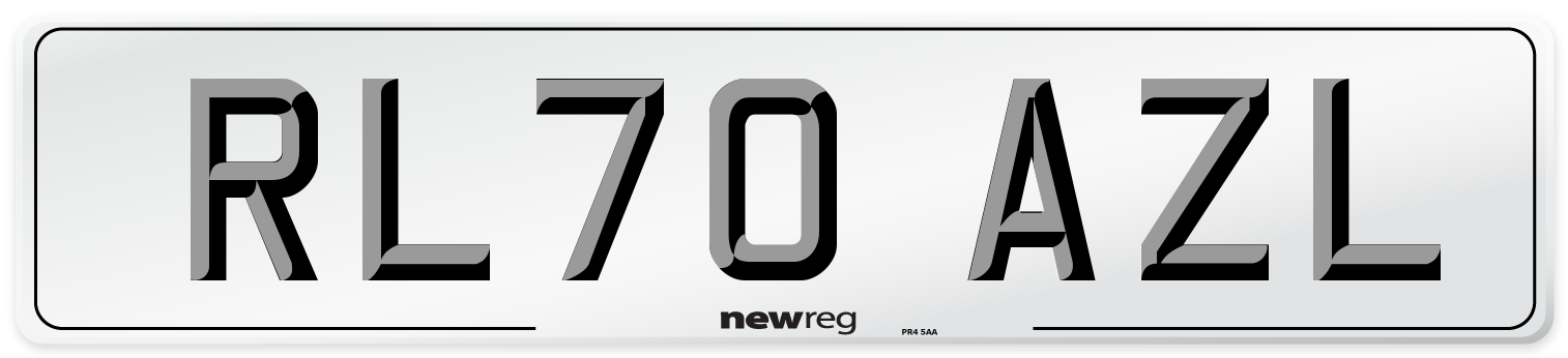 RL70 AZL Number Plate from New Reg